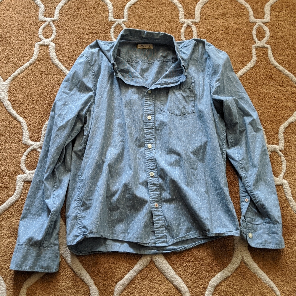 Hollister button up print shirt